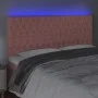 Pink velvet headboard with LED lights 200x7x118/128 cm by vidaXL, Headboards and footboards - Ref: Foro24-3122831, Price: 183...