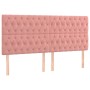 Kopfteil aus rosa Samt mit LED-Leuchten, 200 x 7 x 118/128 cm von vidaXL, Kopf- und Fußteile - Ref: Foro24-3122831, Preis: 18...