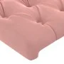 Pink velvet headboard with LED lights 200x7x118/128 cm by vidaXL, Headboards and footboards - Ref: Foro24-3122831, Price: 183...