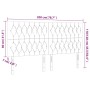 Kopfteil aus rosa Samt mit LED-Leuchten, 200 x 7 x 118/128 cm von vidaXL, Kopf- und Fußteile - Ref: Foro24-3122831, Preis: 18...