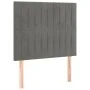 Headboard with LED lights light gray velvet 90x5x118/128 cm by vidaXL, Headboards and footboards - Ref: Foro24-3122698, Price...