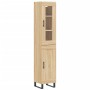 Aparador de madera contrachapada roble Sonoma 34,5x34x180 cm