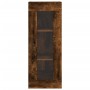 Aparador de madera contrachapada roble ahumado 34,5x34x180 cm