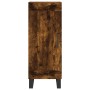 Aparador de madera contrachapada roble ahumado 34,5x34x180 cm