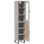Aparador alto madera contrachapada gris Sonoma 34,5x34x180 cm