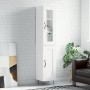 Aparador alto madera contrachapada blanco 34,5x34x180 cm