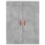 Aparador alto madera contrachapada gris hormigón 69,5x34x180 cm