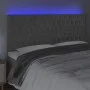 Hellgraues Samtkopfteil mit LED-Leuchten, 200 x 7 x 118/128 cm von vidaXL, Kopf- und Fußteile - Ref: Foro24-3122826, Preis: 1...