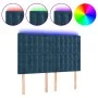 Kopfteil mit LED-Beleuchtung, dunkelblauer Samt, 144 x 5 x 118/128 cm von vidaXL, Kopf- und Fußteile - Ref: Foro24-3122910, P...