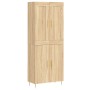 Aparador alto madera contrachapada color roble 69,5x34x180 cm