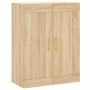 Aparador alto madera contrachapada color roble 69,5x34x180 cm