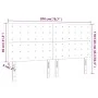 Kopfteil mit LED-Leuchten, dunkelgrauer Samt, 200 x 5 x 118/128 cm von vidaXL, Kopf- und Fußteile - Ref: Foro24-3122925, Prei...