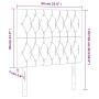 Kopfteil mit LED-Beleuchtung, dunkelblauer Samt, 90 x 7 x 118/128 cm von vidaXL, Kopf- und Fußteile - Ref: Foro24-3122800, Pr...