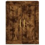 Aparador alto madera contrachapada roble ahumado 69,5x34x180 cm