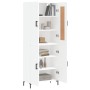 Aparador alto madera contrachapada blanco 69,5x34x180 cm