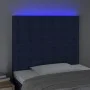 Headboard with LED lights blue fabric 90x5x118/128 cm by vidaXL, Headboards and footboards - Ref: Foro24-3122846, Price: 72,2...