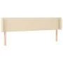 Cream fabric headboard with LED 183x16x78/88 cm by vidaXL, Headboards and footboards - Ref: Foro24-3122975, Price: 82,84 €, D...