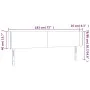 Cream fabric headboard with LED 183x16x78/88 cm by vidaXL, Headboards and footboards - Ref: Foro24-3122975, Price: 82,84 €, D...