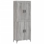 Aparador alto madera contrachapada gris sonoma 69,5x34x180 cm