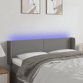 Dark gray fabric headboard with LED 147x16x78/88 cm by vidaXL, Headboards and footboards - Ref: Foro24-3122955, Price: 85,17 ...