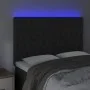 Kopfteil aus schwarzem Samt mit LED-Leuchten, 144 x 7 x 118/128 cm von vidaXL, Kopf- und Fußteile - Ref: Foro24-3122810, Prei...