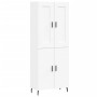 Aparador alto madera contrachapada blanco 69,5x34x180 cm