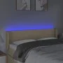 Kopfteil aus cremefarbenem Stoff mit LED 147x16x78/88 cm von vidaXL, Kopf- und Fußteile - Ref: Foro24-3122959, Preis: 72,06 €...