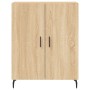 Aparador alto madera contrachapada color roble 69,5x34x180 cm
