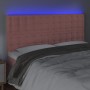 Kopfteil aus rosa Samt mit LED-Leuchten, 200 x 5 x 118/128 cm von vidaXL, Kopf- und Fußteile - Ref: Foro24-3122929, Preis: 12...