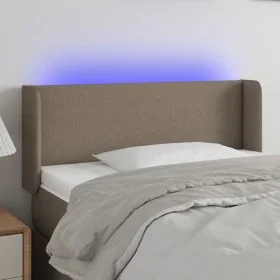 Headboard with LED in taupe gray fabric 103x16x78/88 cm by vidaXL, Headboards and footboards - Ref: Foro24-3122950, Price: 56...