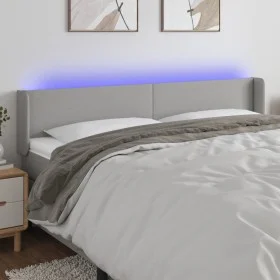 Cabecero con LED de tela gris claro 183x16x78/88 cm de vidaXL, Cabeceros y pies de cama - Ref: Foro24-3122970, Precio: 77,54 ...