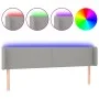 Light gray fabric headboard with LED 183x16x78/88 cm by vidaXL, Headboards and footboards - Ref: Foro24-3122970, Price: 77,54...