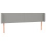 Light gray fabric headboard with LED 183x16x78/88 cm by vidaXL, Headboards and footboards - Ref: Foro24-3122970, Price: 75,55...