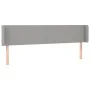Light gray fabric headboard with LED 183x16x78/88 cm by vidaXL, Headboards and footboards - Ref: Foro24-3122970, Price: 77,54...