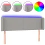 Light gray fabric headboard with LED 147x16x78/88 cm by vidaXL, Headboards and footboards - Ref: Foro24-3122954, Price: 74,66...