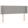 Light gray fabric headboard with LED 147x16x78/88 cm by vidaXL, Headboards and footboards - Ref: Foro24-3122954, Price: 73,77...