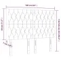 Kopfteil mit LED-Beleuchtung, dunkelblauer Samt, 160 x 7 x 118/128 cm von vidaXL, Kopf- und Fußteile - Ref: Foro24-3122818, P...