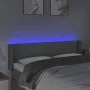 Light gray fabric headboard with LED 147x16x78/88 cm by vidaXL, Headboards and footboards - Ref: Foro24-3122954, Price: 74,66...