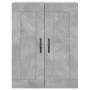 Aparador alto madera contrachapada gris hormigón 69,5x34x180 cm