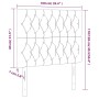 Kopfteil mit LED-Leuchten, dunkelgrauer Samt, 100 x 7 x 118/128 cm von vidaXL, Kopf- und Fußteile - Ref: Foro24-3122803, Prei...
