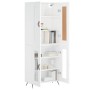 Aparador alto madera contrachapada blanco 69,5x34x180 cm