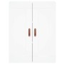 Aparador alto madera contrachapada blanco 69,5x34x180 cm