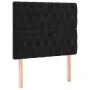 Black velvet headboard with LED lights 90x7x118/128 cm by vidaXL, Headboards and footboards - Ref: Foro24-3122798, Price: 96,...