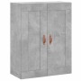 Aparador alto madera contrachapada gris hormigón 69,5x34x180 cm