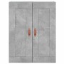 Aparador alto madera contrachapada gris hormigón 69,5x34x180 cm