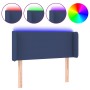 Blue fabric headboard with LED 93x16x78/88 cm by vidaXL, Headboards and footboards - Ref: Foro24-3122944, Price: 54,78 €, Dis...