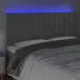 Light gray velvet headboard with LED lights 160x5x118/128 cm by vidaXL, Headboards and footboards - Ref: Foro24-3122912, Pric...