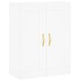 Aparador alto madera contrachapada blanco 69,5x34x180 cm