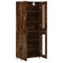 Aparador alto madera contrachapada roble ahumado 69,5x34x180 cm
