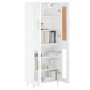 Aparador alto madera contrachapada blanco 69,5x34x180 cm